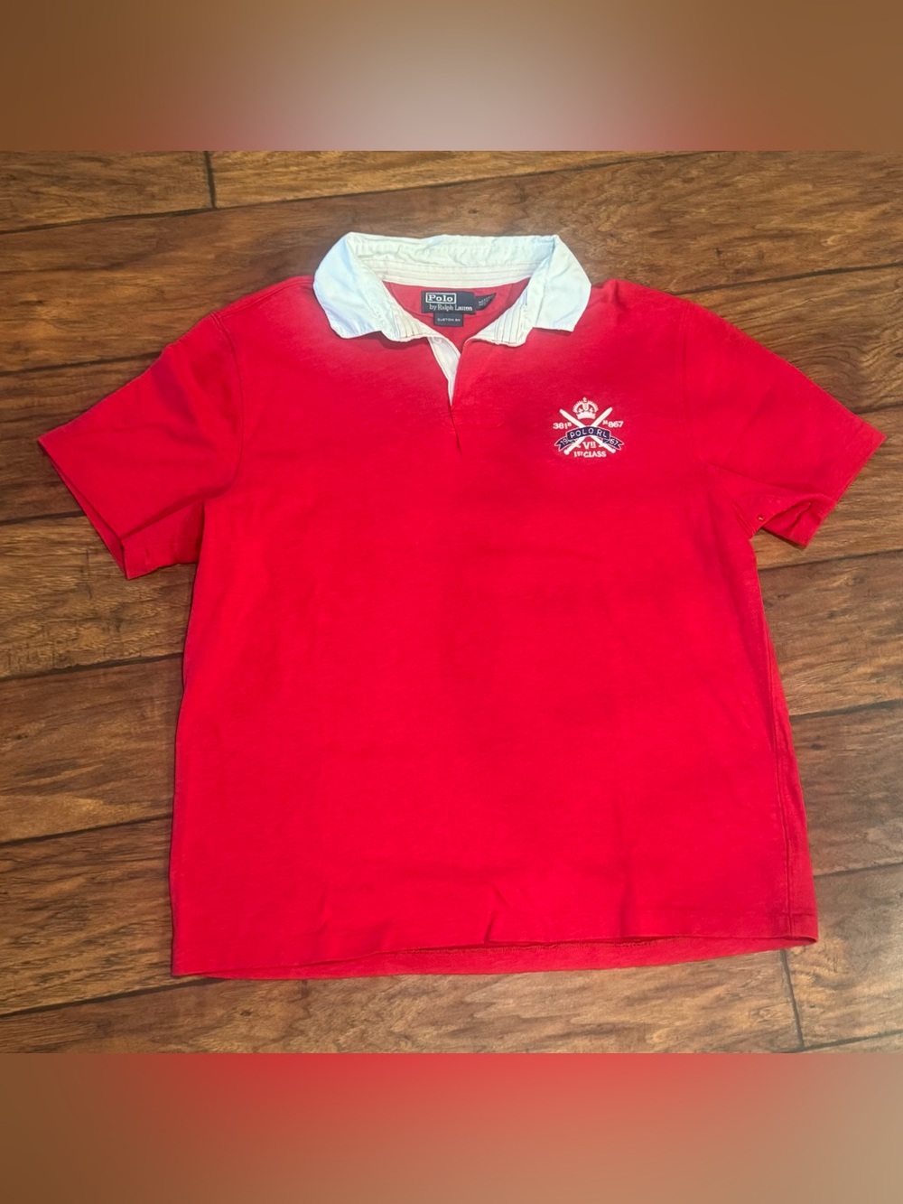 Vintage Polo Ralph Lauren Yacht Club VII 1st Class #16 Flag Rugby Mens Sz XL